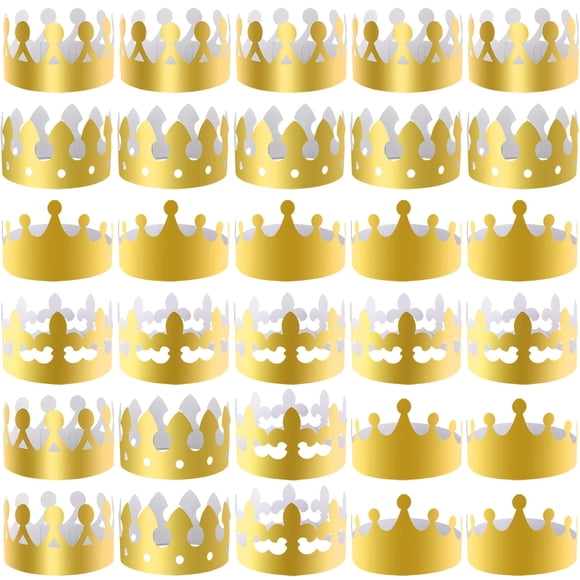Corona Siquk Golden Party King de Paper Crowns para niños y adultos