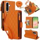 thumbnail image 1 of Para Samsung Galaxy A37 5G Funda Tipo Cartera con Bloqueo RFID, Funda de Teléfono Tipo Bolso Cruzado con 9 Ranuras para Tarjetas, Bolsillo con Cierre y Correa Desmontable, Naranja, para Galaxy A37 5G, 1 of 9