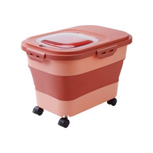 Ioensy - Contenedor De Almacenamiento De Comida Para Perros Y Gatos, Organizador A Prueba De Humedad, Contenedor De Almacenamiento De Arroz De 5Kg