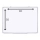 thumbnail image 1 of Pizarra Acrílica Blanca 30 X 40cm Con Borde De Aluminio, 1 of 2