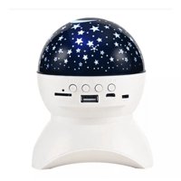 Genérico - Lampara Mesa Proyector Estrellas Parlante Bluetooth Rondon