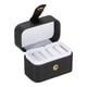 thumbnail image 1 of Caja de Anillos de Terciopelo Uxcell, Caja de Anillos de Viaje con 4 Ranuras, Soporte de Joyas Portátil, Mini Estuche de Joyas para Anillos, Negro, 1 of 6