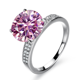 thumbnail image 3 of Anillos de Compromiso de Moissanita de 5 Uds para Mujer Color D Anillo de Boda de Moissanita Diamante Plata Esterlina 925 Corte Redondo Anillos de Diamante Amarillo/azul/rosa con Certificado, 3 of 9