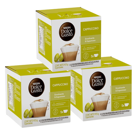 Café Nescafé Dolce Gusto Pack 3 Capuccino 10 Cápsulas