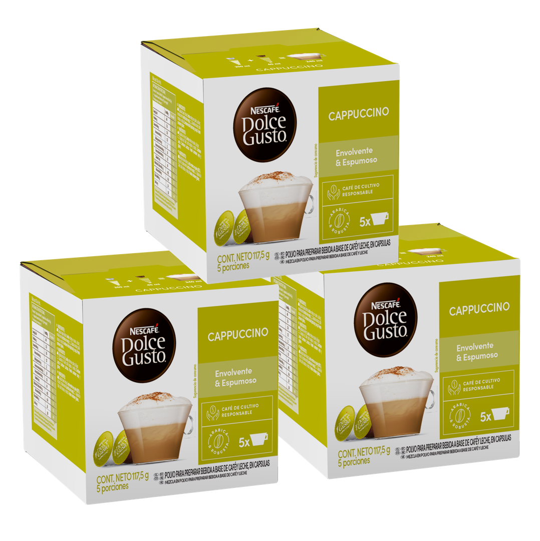 Café Nescafé Dolce Gusto Pack 3 Capuccino 10 Cápsulas