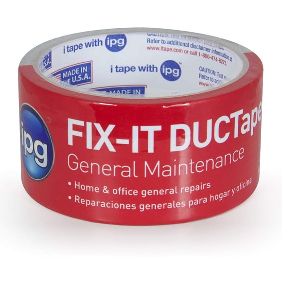Cinta adhesiva IPG Fix-It, 4,8 cm x 9,1 m, rollo plateado