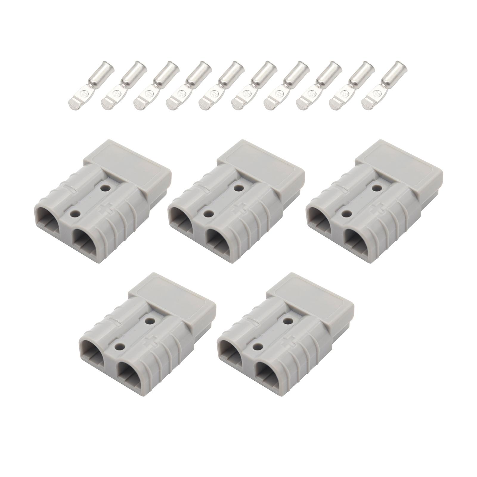 Magideal - Conector De Enchufe 5X, Herramienta Eléctrica De Conector De Batería, Conector Rápido, Conector De Clavija Rápida De 50A, Conectores De Alimentación C