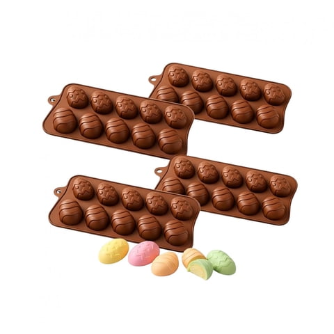 Pasteleriuscl - X4 Moldes De Silicona Para Pascua Molde De Huevitos 3D Molde De Silicona En Forma De Huevo