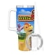 thumbnail image 3 of Escuela de Pequeños Dinosaurios Vaso aislado de acero inoxidable con asa, diseño temático, regalo para familia, amigos y fans; incluye pajita y encaja en el portavasos estándar, 40 oz, 3 of 6