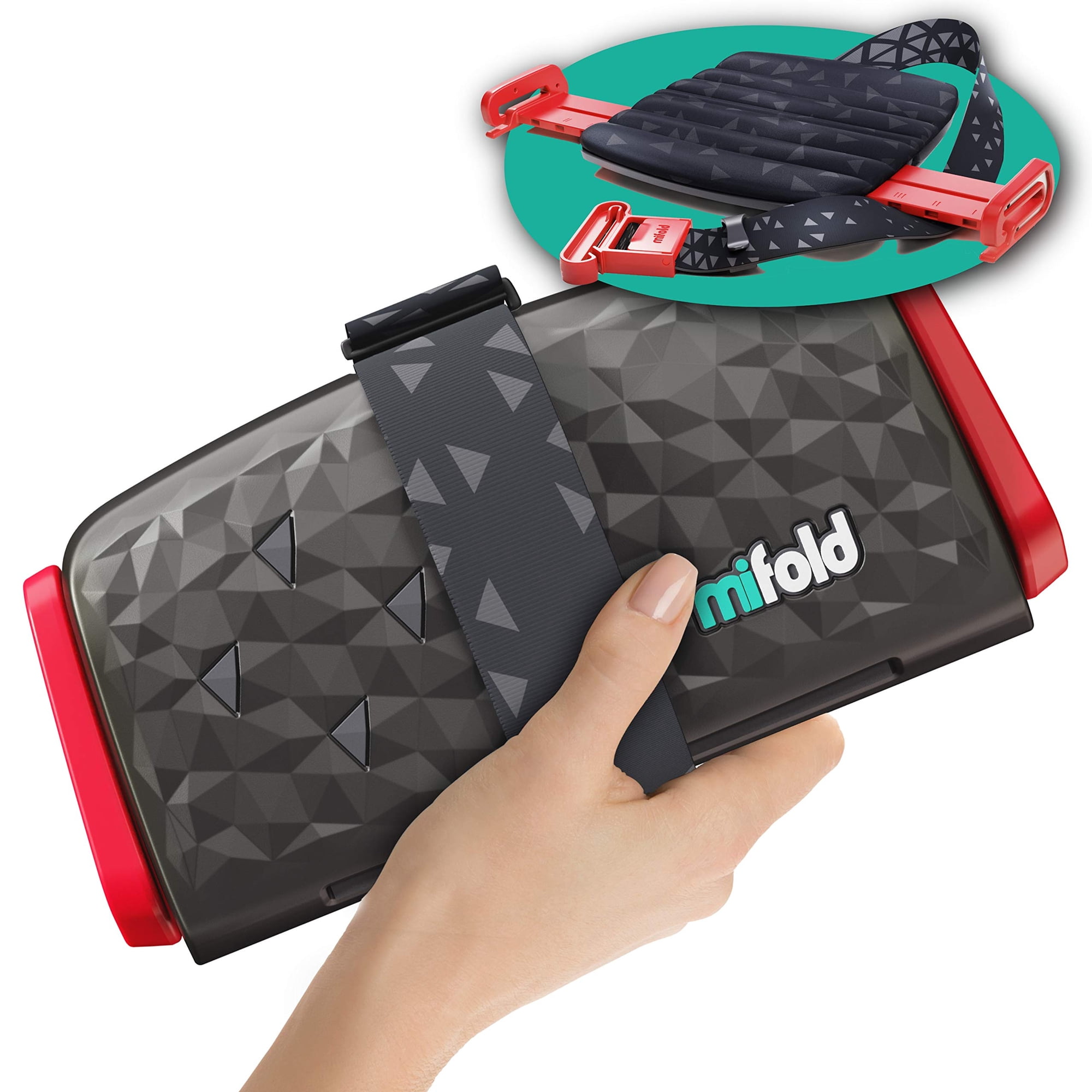 Mifold - Asiento Elevador De Coche Con Pliegue Múltiple, Cómodo De Agarrar Y Llevar, 3 Veces Más Grueso