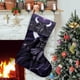 thumbnail image 1 of Caballero Luna Tema: Calcetines de Navidad, fino lino blanco para colgar en escaleras y chimenea, decoración navideña para el hogar, regalo de Navidad.54cm×38cm, 1 of 5