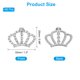 thumbnail image 2 of Uxcell Encantos de Corona, Mini Embellecimientos de Corona de Cristal de Rhinestone de Metal a Granel para Teléfono Hecho a Mano Ropa Fiesta Tono Plateado, 2 of 6