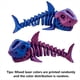 thumbnail image 2 of Shark Toy zumelio impreso en 3D de gran color blanco con esqueleto móvil, 2 of 8