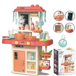 Modernkitchen - Cocina De Juguete 42 Accesorios Estilo Moderno Rosada