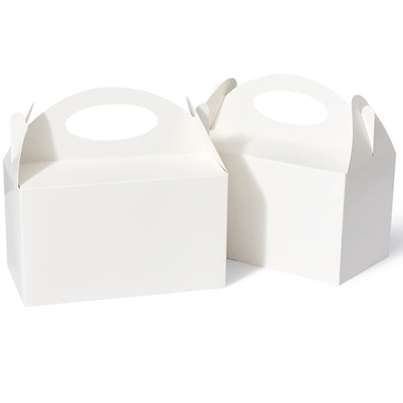 Cajas tipo gable Happyhiram 50 unidades 15 × 9 × 9 cm blancas