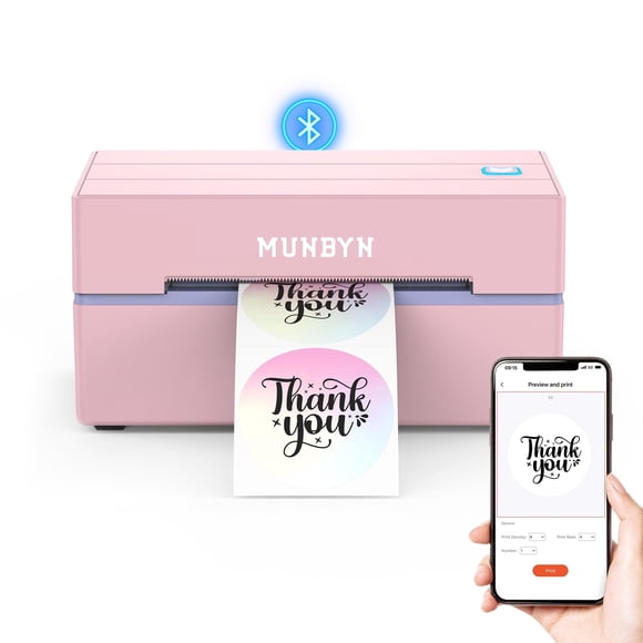 Impresora térmica de etiquetas Bluetooth MUNBYN 130B inalámbrica 4x6