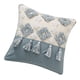 thumbnail image 1 of Throw Pillow Cover Tufted Tassel Skin Friendly Home Decor White Blue Square, 1 of 5