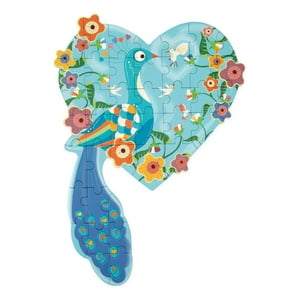 Puzzle 40Pcs Con Forma Pavo Real Scratch Europe Blanco