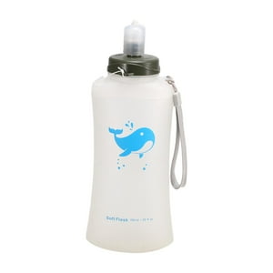 Genérico - Botella De Agua Plegable 750Ml Botella De Deportes Al Aire Libre Para Bicicleta Blanca