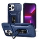 thumbnail image 1 of Funda Armada para iPhone 13 Pro con Tapa Deslizante y Soporte Magnético Giratorio Azul, 1 of 5