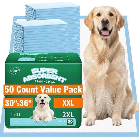 IMMCUTE Dog Pads Extra Large, 30 x 36 Pet Pee Pads for Dogs XX