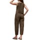 thumbnail image 3 of Conjunto de Lounge de Gingham de 2 Piezas para Mujer INSPIRE CHIC Top Corto sin Mangas y Pantalones de Pierna Ancha Conjunto de Verano L Caqui Oscuro, 3 of 6