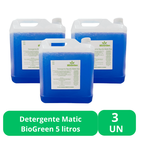Proquim - Detergente Matic Biogreen Eco 5 Litros 3 Unidades