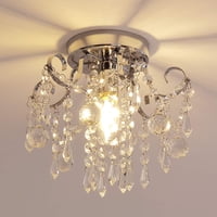 Chandelier Q&S Mini Crystal - Lámpara Cromada Con Montaje Empotrado
