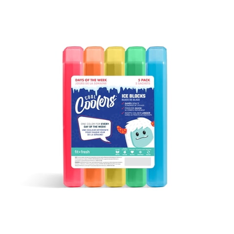 Fit & Fresh - Enfriadores Ice Blocks Fit + Fresh Cool, Paquete De 5 Días De La Semana