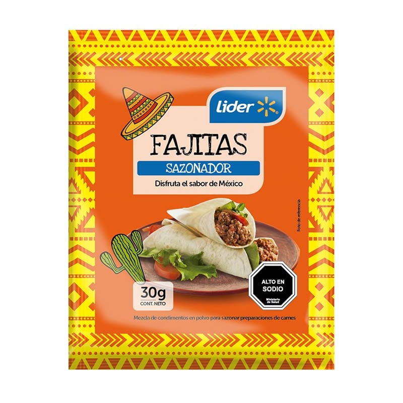 Sazonador Para Fajitas 30 g Lider