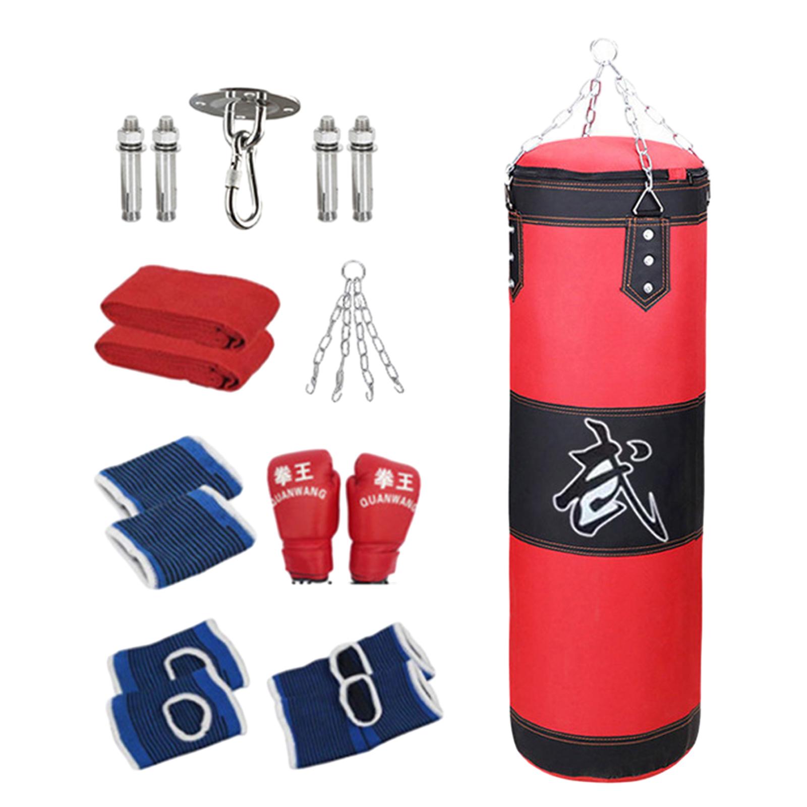 Magideal - Saco De Boxeo Sin Relleno, Entrenamiento Físico Con Guantes, Saco De Boxeo De Pu, Saco De Arena Para Niños, Gimnasio En Casa, Kickboxing, Culturismo Rojo 100Cm