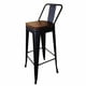 thumbnail image 3 of Pack 4 Taburetes Pisos Metal Tolix asiento madera con respaldo LF5-03HBW - negro, 3 of 6
