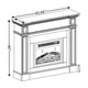 thumbnail image 3 of Only Mantel (NOT INCLUDED 23" FIREPLACE)--Cherry, 45.6"W*11.8"D*40"H, 3 of 3