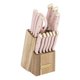 thumbnail image 2 of Juego de bloques de cuchillos Farberware Acacia, 15 piezas, rosa y dorado, 2 of 7