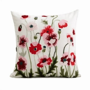 Genérico - Fundas De Cojines Bordadas A Elección 45X45 Diseño 43 Color Blanco