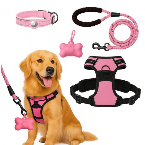 Yep - Set Arnes Correa Collar Porta Gps + Regalo Rosa L