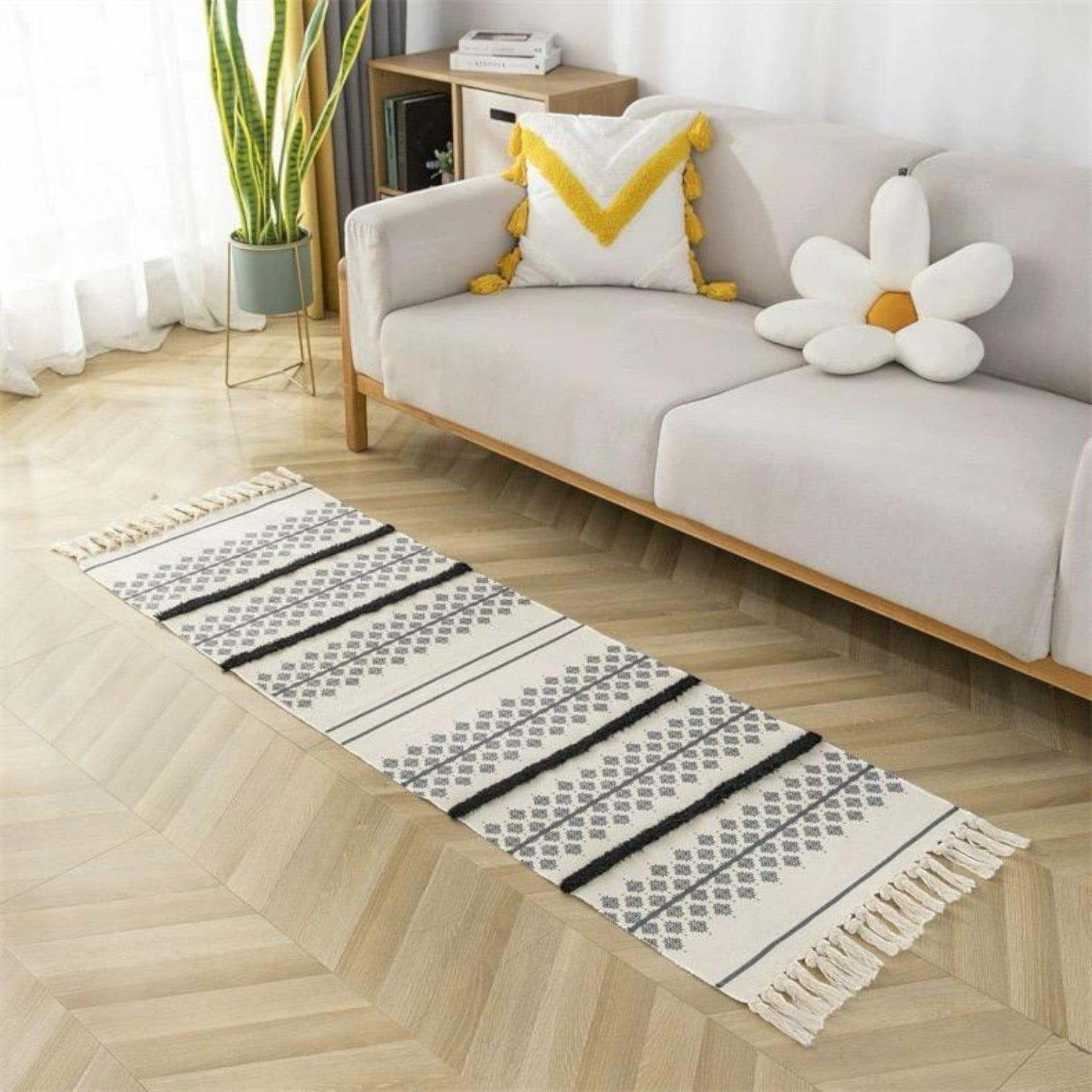 Wyj Hogar - Alfombra Pasillera-piecera De Algodón/lino 60x200cm 03