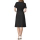 thumbnail image 3 of INSPIRE CHIC Vestido de Mujer Línea A Manga Corta Cuello Asimétrico Elegante Vestidos de Trabajo Empresarial con Cinturón L Negro, 3 of 6