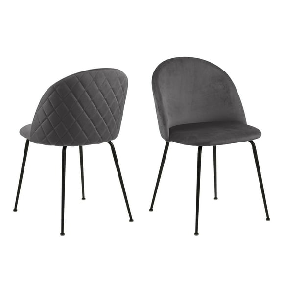 Silla De Comedor Dagmar Gris Set De 2 Unidades