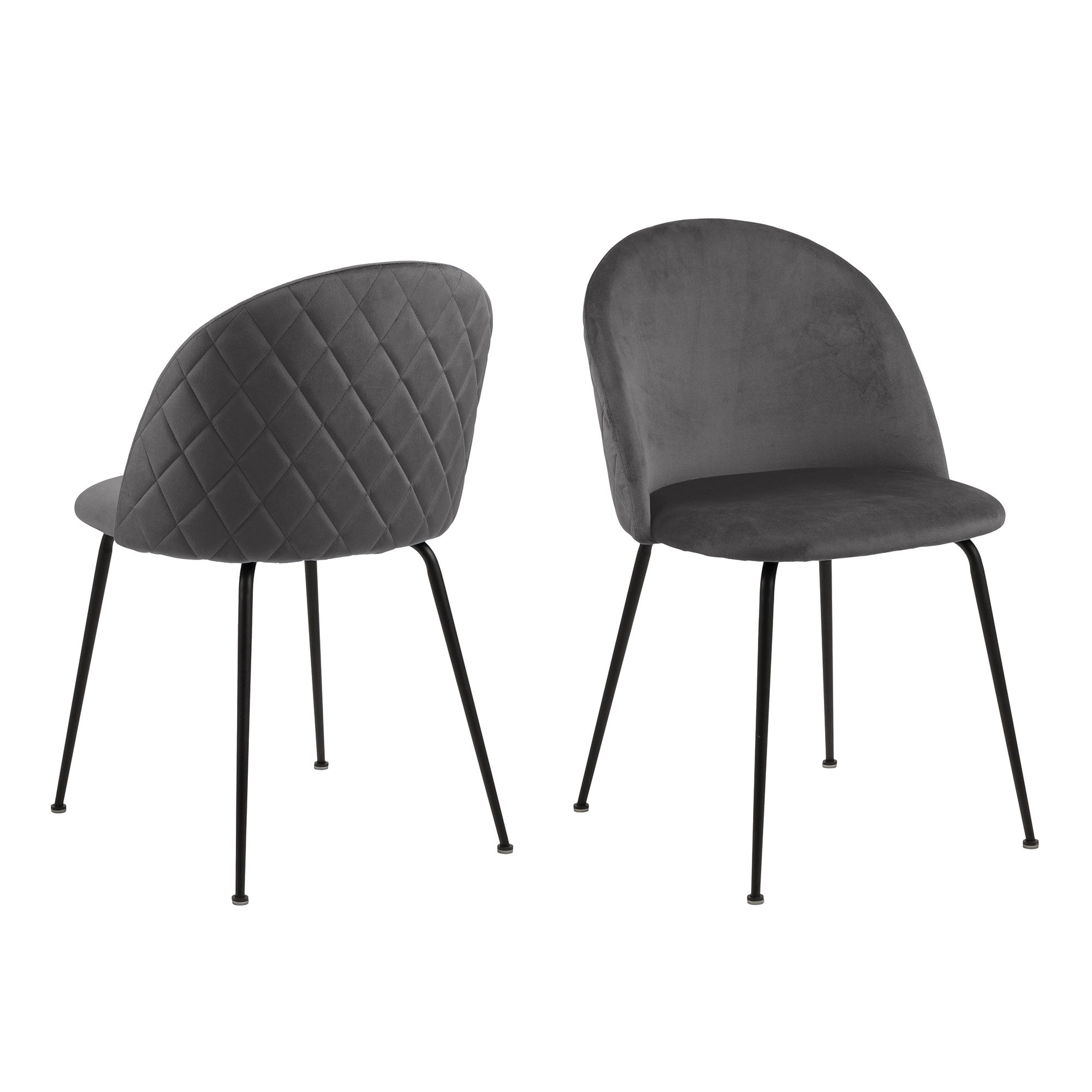 Mirkela - Silla De Comedor Dagmar Gris Set De 2 Unidades