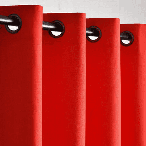 Genérico - Cortina Lino Con Blackout Engomado Térmica 140X220 Rojo