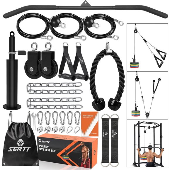 Sistema de poleas SERTT para gimnasio, 330 lb