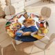 thumbnail image 4 of Peter Rabbit-theme Fitted Round Tablecloths Elastic Edged Table Covers Waterproof Table Cloth for Kitchen Holiday Party Tables Decor 150cm, 4 of 6