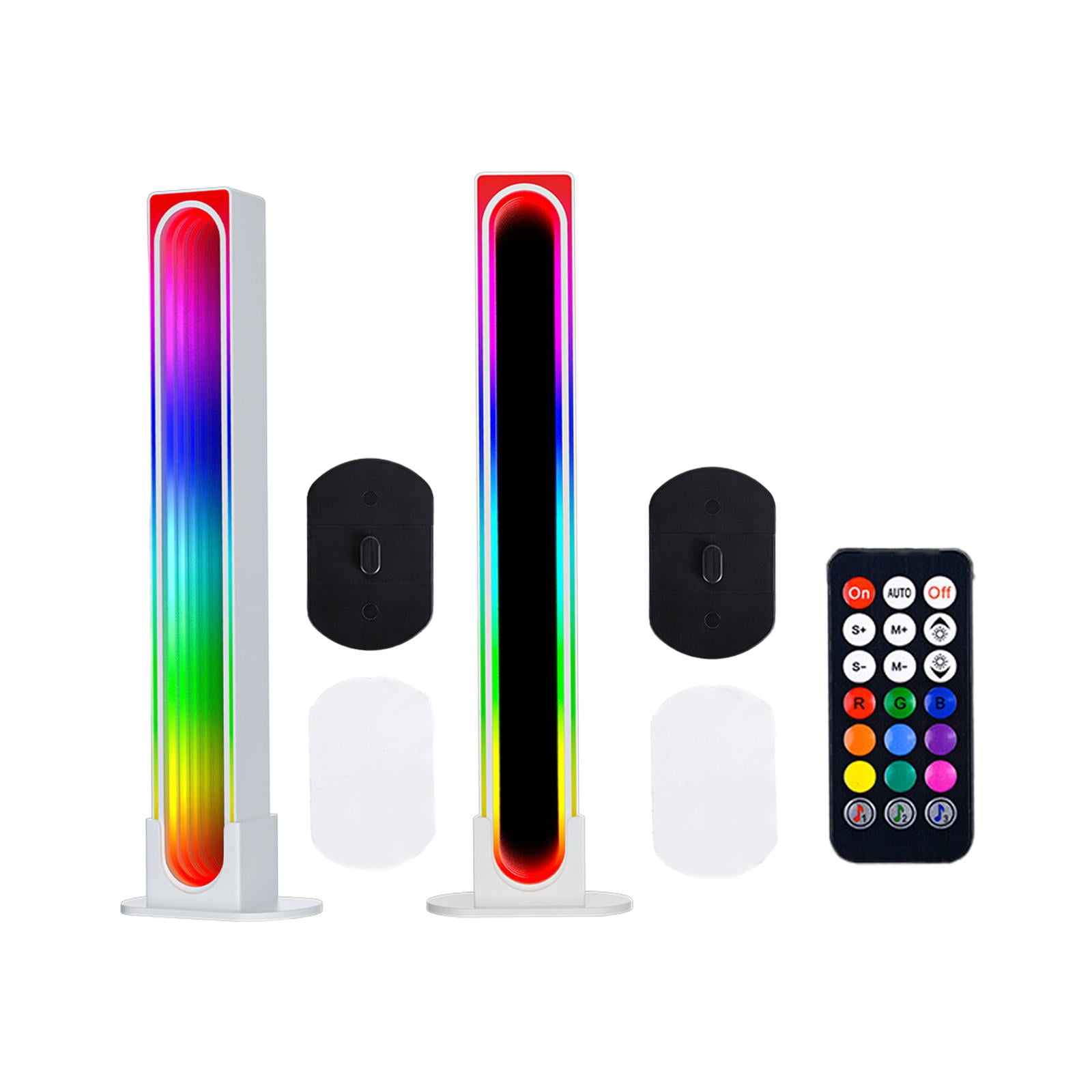 Ioensy - Barra De Luz Led Rgb De 16 Millones De Colores Que Se Sincroniza Con Música Dinámica Para Escritorio, Fiesta, Automóvil, Color Blanco