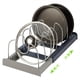 thumbnail image 1 of 1pc Expandable Stainless Steel Storage Rack, Kitchen Organizer Holder For Pan Pot Lid Cutting Board Drying Cookware Rack Organizer, 1 of 4