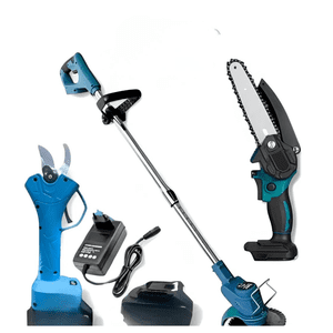 Genérico - Set De Podar Orilladora Motosierra Tijera Inalambrica 3 En 1 Azulset De Podar Orilladora Motosierra Tijera Inalambrica 3 En 1 Azul