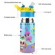 thumbnail image 3 of Do Re Mi Botella de Agua con Tapa Pop Top de Un Toque, Acero Inoxidable, a Prueba de Fugas, para Deportes, Botella Infantil azul 12 oz, 3 of 6