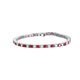 thumbnail image 1 of Pulseras de Tenis de Plata Esterlina 925 de 3 Mm para Mujer con Rubí Creado y Circonia Cúbica Transparente 5A+ Alternadas Pulseras de Tenis para Mujer Hipoalergénicas Joyería de Moda 6-7 Pulgadas, 1 of 7