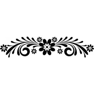 Rienda Libre Graphics - Decomural Flower Design Floral Headboard Ws-18399