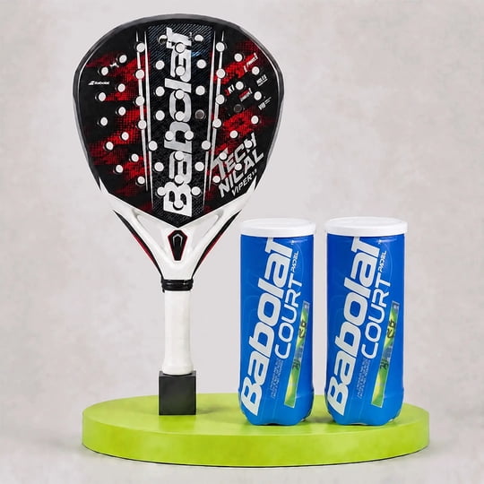 Super Pack Babolat Pala De Padel Technical Viper + 2 Tarros De Pelotas Court